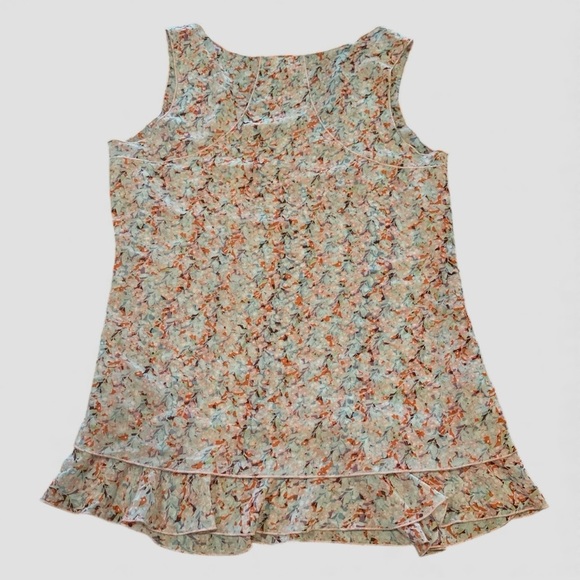 Cabi Sleeveless Floral Blouse Size XS White Pink V Neckline Style # 5032 - Picture 5 of 11